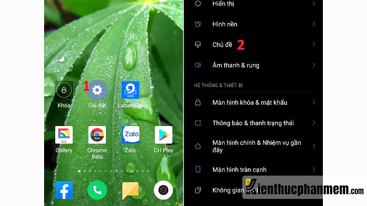 Mở phần Cài đặt của điện thoại Xiaomi và chọn Cài đặt