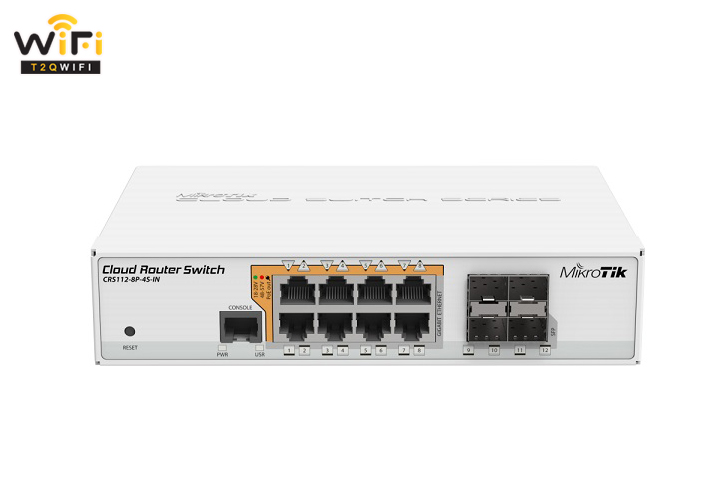 Thiết bị chuyển mạch Switch Mikrotik CRS112-8P-4S-IN