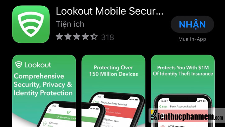 Lookout Mobile Security cung cấp giải pháp bảo vệ toàn diện cho iPhone