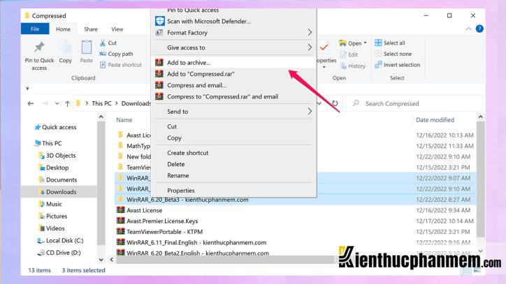 Hướng dẫn sử dụng một số tính hay trên WinRAR