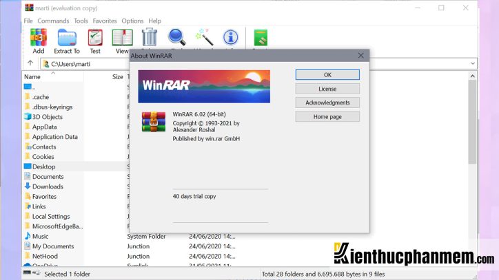 Cách xem phiên bản WinRAR đang sử dụng