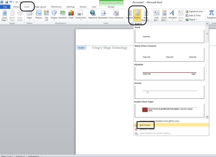 Hướng dẫn một số thủ thuật hay có trên MS Word 2010