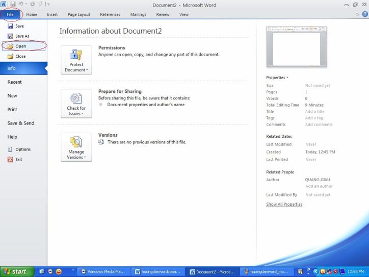 Hướng dẫn một số thủ thuật hay có trên MS Word 2010