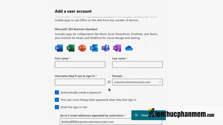 Đăng ký email doanh nghiệp miễn phí bằng Microsoft Outlook
