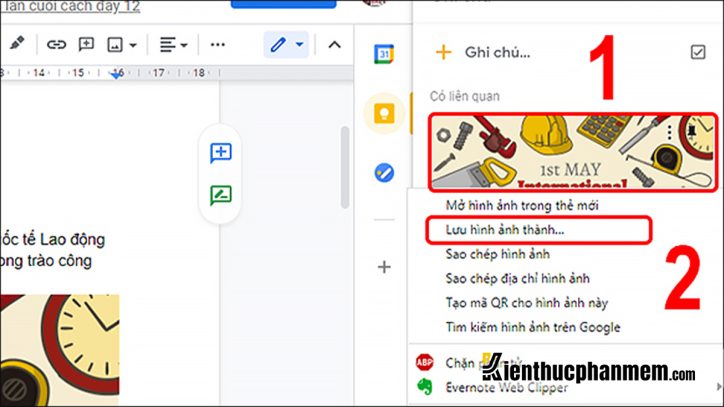 Cách lưu ảnh từ Google Docs về máy tính