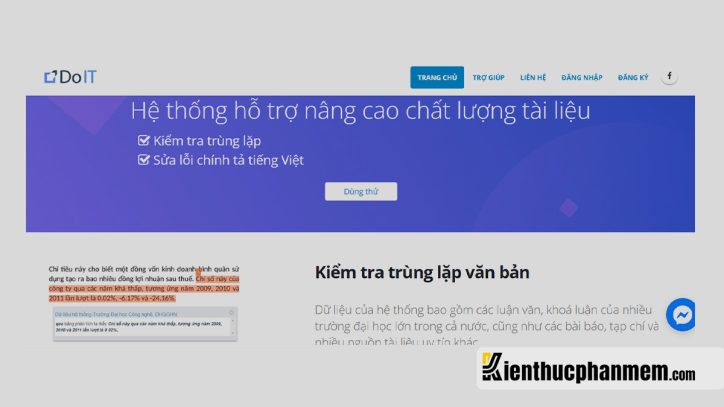 Web kiểm tra đạo văn tiếng Việt DoIT