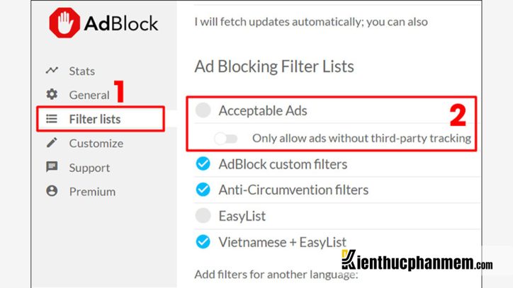 Adblock - Phần mềm chặn quảng cáo trên Facebook