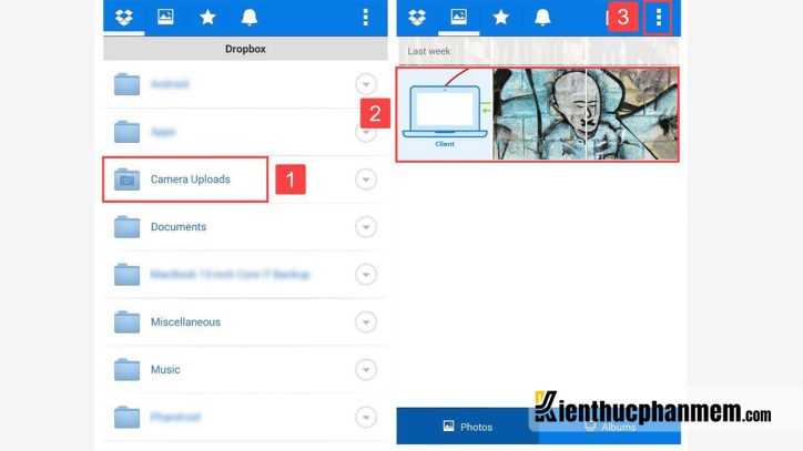 Khôi phục ảnh đã xóa trên điện thoại bằng Dropbox