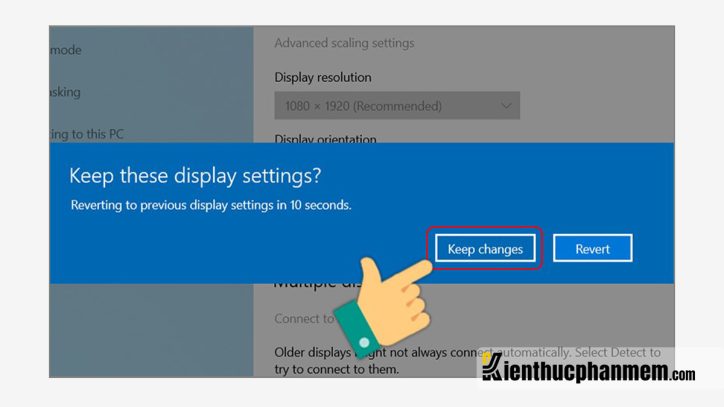 Xoay màn hình trong Display Settings trên Windows 10