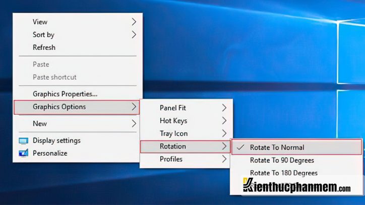 Cách xoay màn hình máy tính bị ngược Windows 7