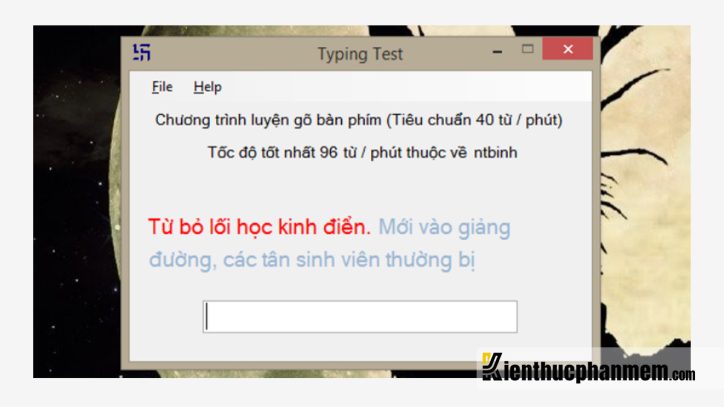 Hướng dẫn sử dụng phần mềm luyện gõ 10 ngón tiếng Việt