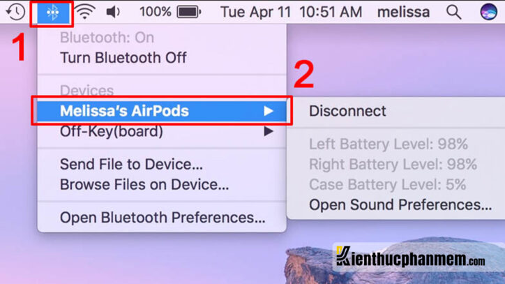 Hướng dẫn kết nối tai nghe bluetooth đối với MacBook, máy Mac