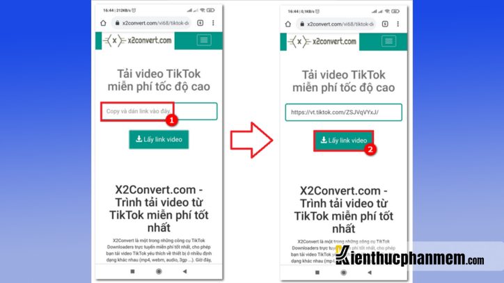Lưu video Tik Tok không có logo với x2convert.com miễn phí