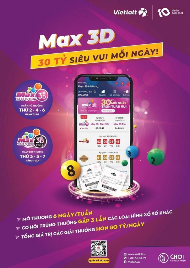 Cách thức chơi Vietlott Max 3D Pro