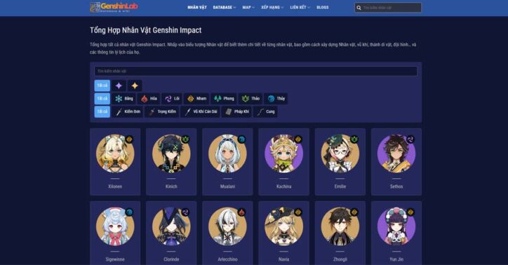 Genshinlab.Net - Website cung cấp hướng dẫn build Genshin Impact cho người mới