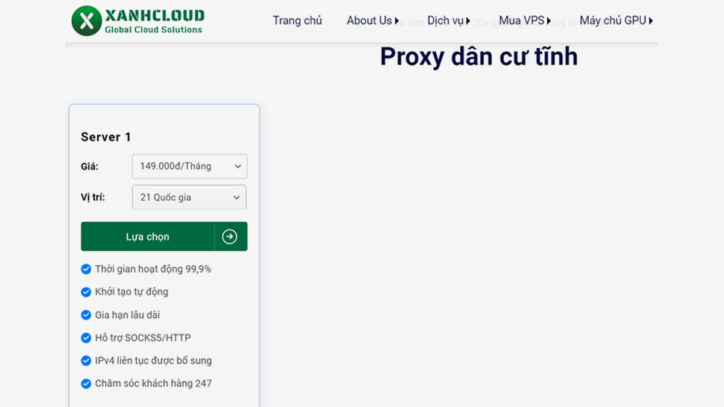 Nhà cung cấp Proxy tĩnh uy tín, chất lượng cao