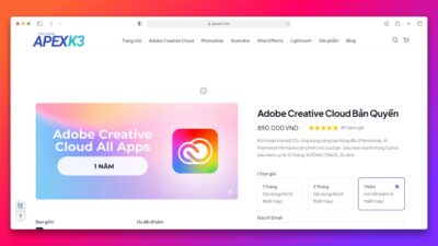 Tại Sao Adobe Creative Cloud Bản Quyền Là Lựa Chọn Thông Minh ?